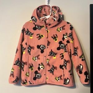 Disney Amazon Essentials Polar Fleece Pink Mickey & Friends Jacket Girls XS 4-5